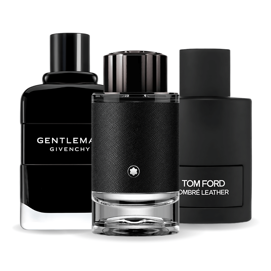 SET 3 PERFUMES TOM FORD OMBRE LEATHER, GIVENCHY GENTLEMAN, MONTBLANC EXPLORER 100ML